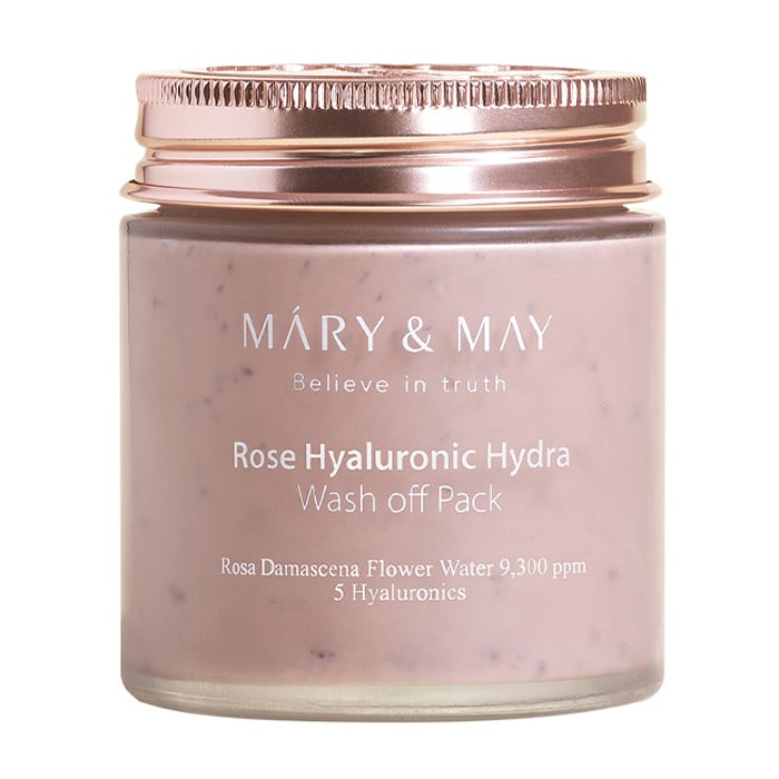 Очищувальна маска для обличчя Mary &amp; May Rose Hyaluronic Hydra Wash Off Pack з екстрактом троянди та гіалуроновою кислотою, 125 г